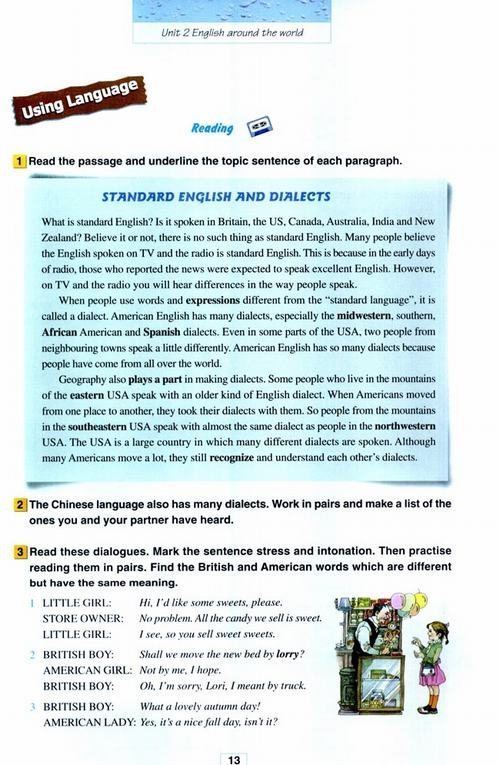 ˽̰Ӣ1 Unit 2 English around the world